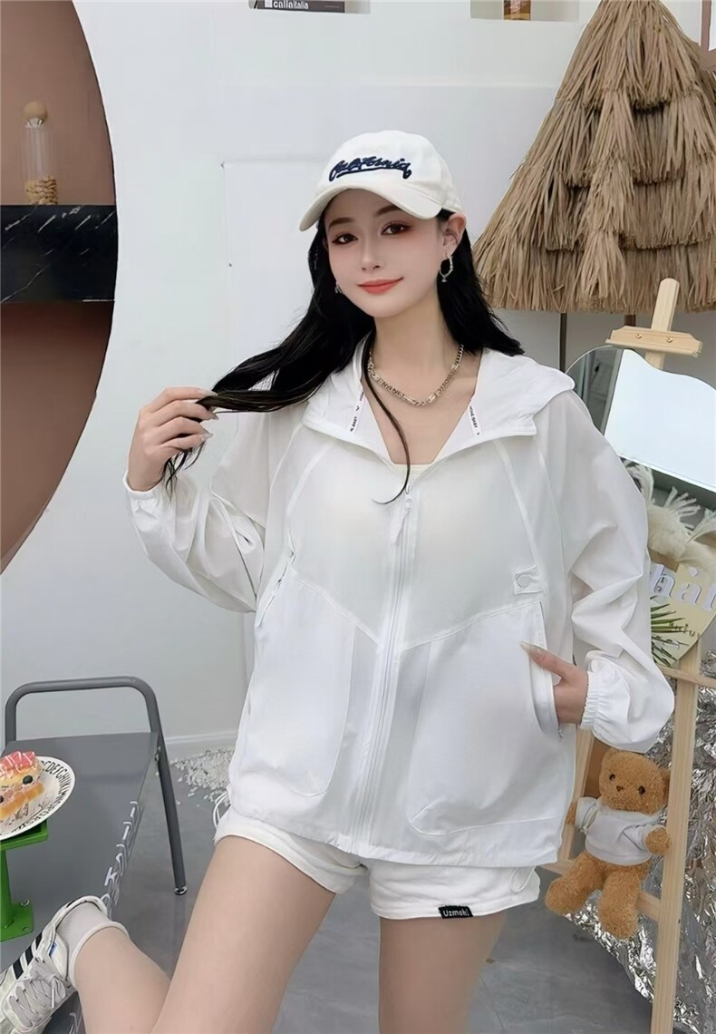 2025时尚简约防晒衬衣薄款修身型休闲开衫,女装衬衫,翩雅女装供货