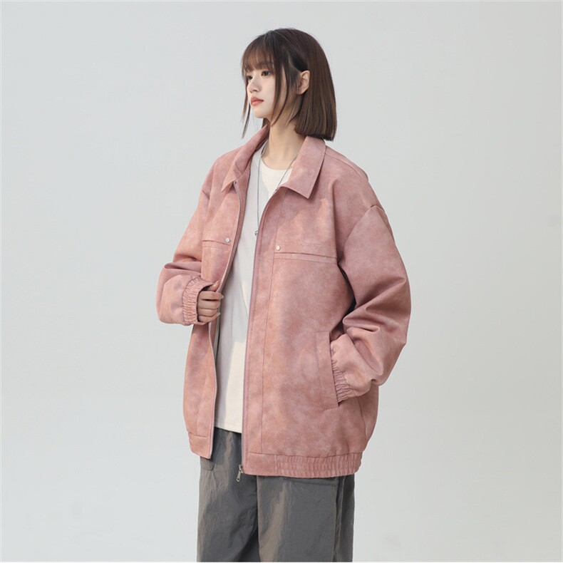 中性风PU皮工装翻领夹克2025秋季痞帅潮流外套XZ301b-2-JK2591P75,男装夹克,星座301B-2（原A443-1）