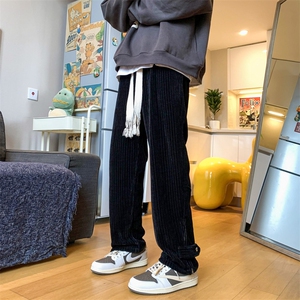 2024冬季雪尼尔裤垂感直筒阔腿休闲裤男313A-1-NK74-P65 控78图片