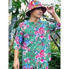 TZ340男士夏秋风大花套装大码宽松凉爽透气个性外套可作睡衣，男装休闲套装，星座115A-2