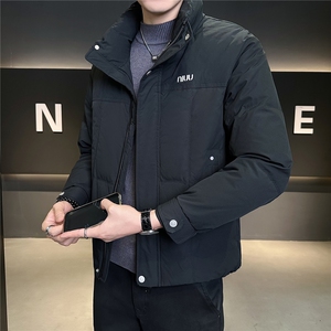 37868-M-3XL-P205标50绒店主风冬季男士休闲纯色立领羽绒服男图片