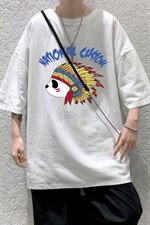 YT26196-P30亚短袖t恤男大码五分袖男宽松七分袖港风模特，男装T恤，电商A040