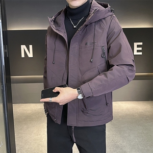 C13-P128 秋冬夹棉绣花连帽棉衣冲锋夹克外套图片