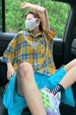 特P35无差价新款夏季时尚百搭格子衬衫-HC2130港风，男装衬衫，电商A003