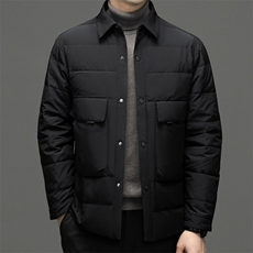 CSYR98207钱塘2020-2冬季厚款商务休闲中年男士翻领羽绒服P165，男装羽绒服，钱塘207-2