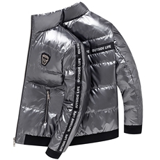 2023冬季新款羽绒服男保暖外套90白鸭绒纯色休闲立领AJY8702-P265，男装羽绒服，电商B212（原钱塘6029）