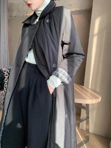 秋冬竖纹个性羽绒服，女装羽绒服，Q.P