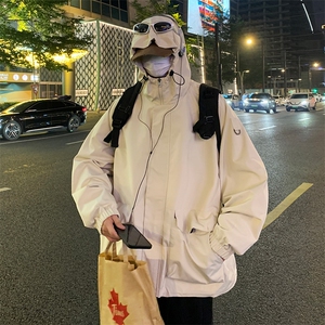 港风休闲大码运动情侣连帽夹克男外套CYJK9272 P-75 控价119图片