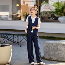 小香风洋气时尚套装夏季新款超火韩系穿搭一整套显瘦三件套，女装套装/套裙，秀美人生