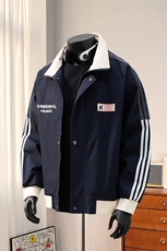 港风美式复古印花字母图案设计双袖三杠织带夹克男JK77766P75控98，男装夹克，星座226-1