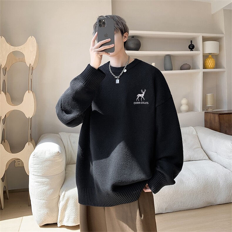 650克重磅不掉色抗起球广东高品质刺绣毛衣MY251-P58控88图片