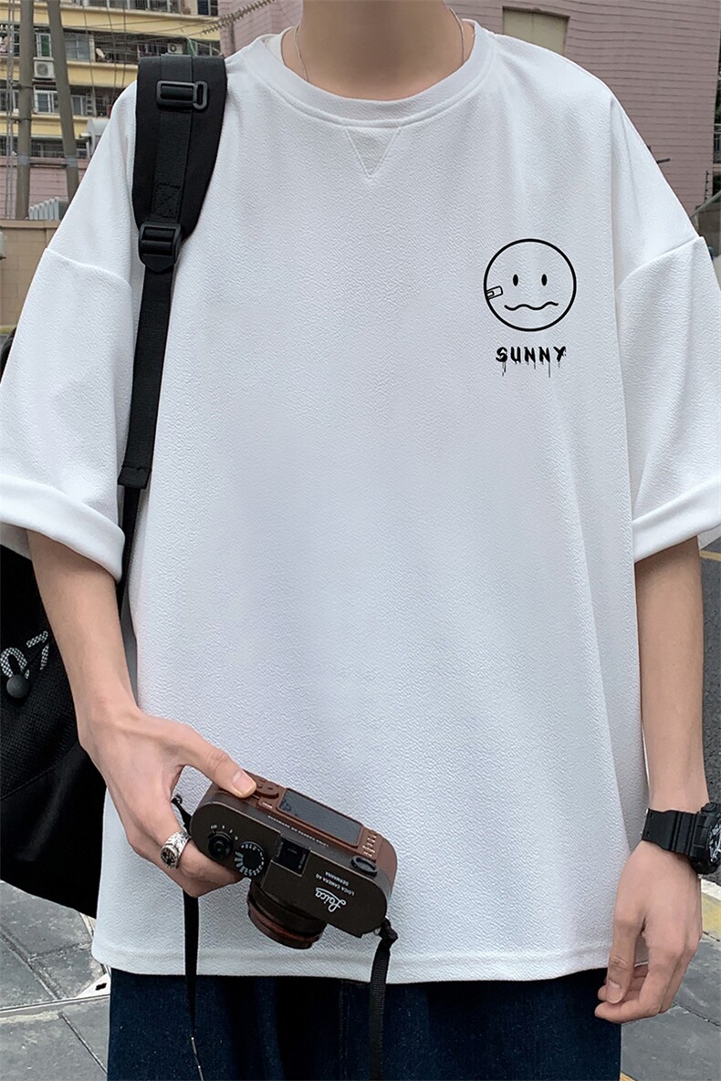 Q11072-P30春夏季七分袖t恤男大码五分袖男短袖中袖,男装T恤,电商A040