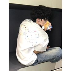 万针全刺绣工艺抖音得物高品质260克重磅纯棉双纱美式高街短袖T恤，男装T恤，电商A486