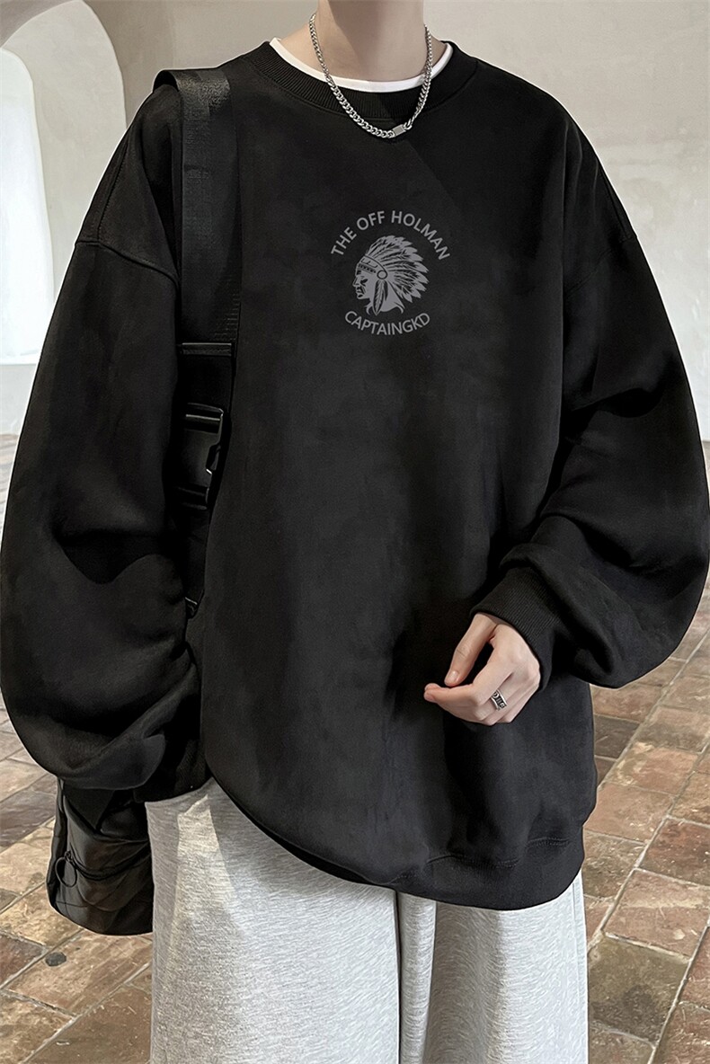 量大优可提供视频麂皮绒卫衣圆领HD019-1-LPYL4182-P30,男装卫衣,电商019-1