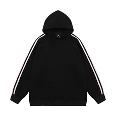 光板得物\唯品二开三条杠撞色拼接插肩袖连帽ins卫衣A71P38，男装卫衣，电商A247