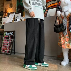 218-1-P35-A904新款时尚潮男百搭宽松灯芯绒裤，男装休闲裤，四季星座218-1