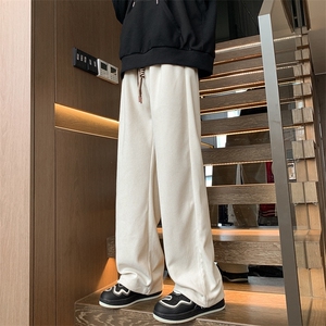 XZ213-DK2005-P45控58 港风日系复古纯色阔腿灯芯绒运动休闲裤图片