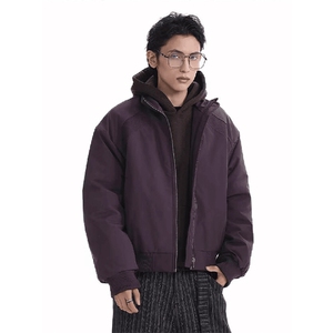 高品质春装新款老钱风美式高街解构立领棒球服飞行夹克潮休闲外套图片