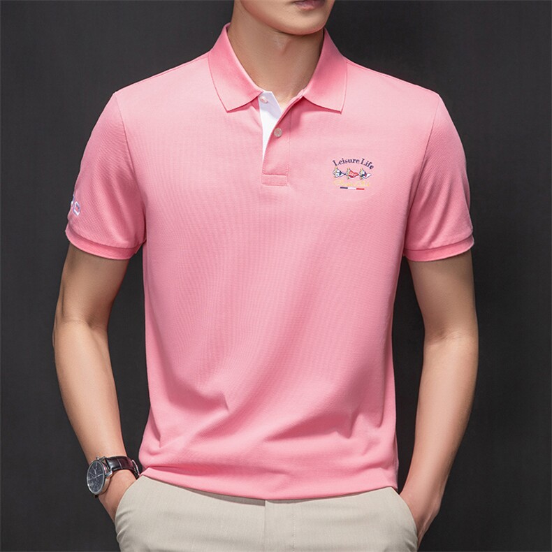 夏季新款男士翻领短袖t恤中年有领男装上衣服休闲POLO衫,男装T恤,电商B212（原钱塘6029）