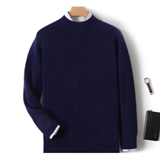 秋冬季新款舒适时尚百搭男士加厚半高领羊绒衫男装，男装羊绒套衫，绒韵雅