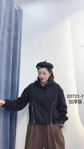 【现货】加厚双拉链连帽卫衣,女装卫衣/绒衫,億亿铭品