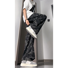 宽松原宿迷彩休闲裤男女美式高街潮牌工装长裤子K0617-P45，男装工装外套，电商D202
