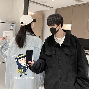 牛仔夹克男大码牛仔外套男茄克 NJ77240-P60加绒款-P75图片