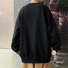 美式重磅长袖T恤男春秋季潮牌纯棉圆领卫衣宽松大码上衣H29/P42，男装T恤，星座506