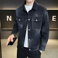 店主风夹克男水洗牛仔外套2025秋款时尚牛仔上衣男B317/5532/P125，男装工装外套，电商B317