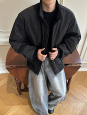 现货26春装美拉德立领飞行夹克纯色复古廓形高街棒球服外套，男装夹克，电商A486-1