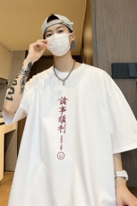 量大优可提供视频2024夏季新美式短袖T恤D223A-T24117-P18，男装T恤，电商019-1