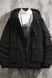 大货2019冬新款工装棉衣男日系大码连帽棉服6025-my916-p115控159图片