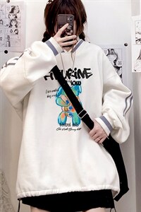 秋冬中性韩版新款宽松情侣V领休闲加绒卫衣男女潮B608P55控68，男装卫衣，电商A268