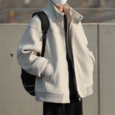 假两件毛呢外套男春秋季2026新款潮牌小众设计感美式立领夹克，男装夹克，星座505-2（原电商A260-1)