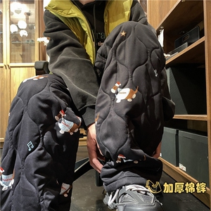腊肠狗印花棉裤男款冬季保暖防寒慵懒风东北零下40度直筒休闲裤子图片