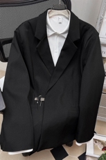 中性风金属装饰西服女外套女港风平铺西服男外套男XF7811P85控105，男装西服，星座226-1
