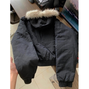 毛茸茸座山雕连帽夹克棉服男女冬季加厚短款工装外套 MF914图片