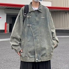 设计高级感飞机扣牛仔外套男士秋外套BJ2218P85，男装工装外套，星座1116-2