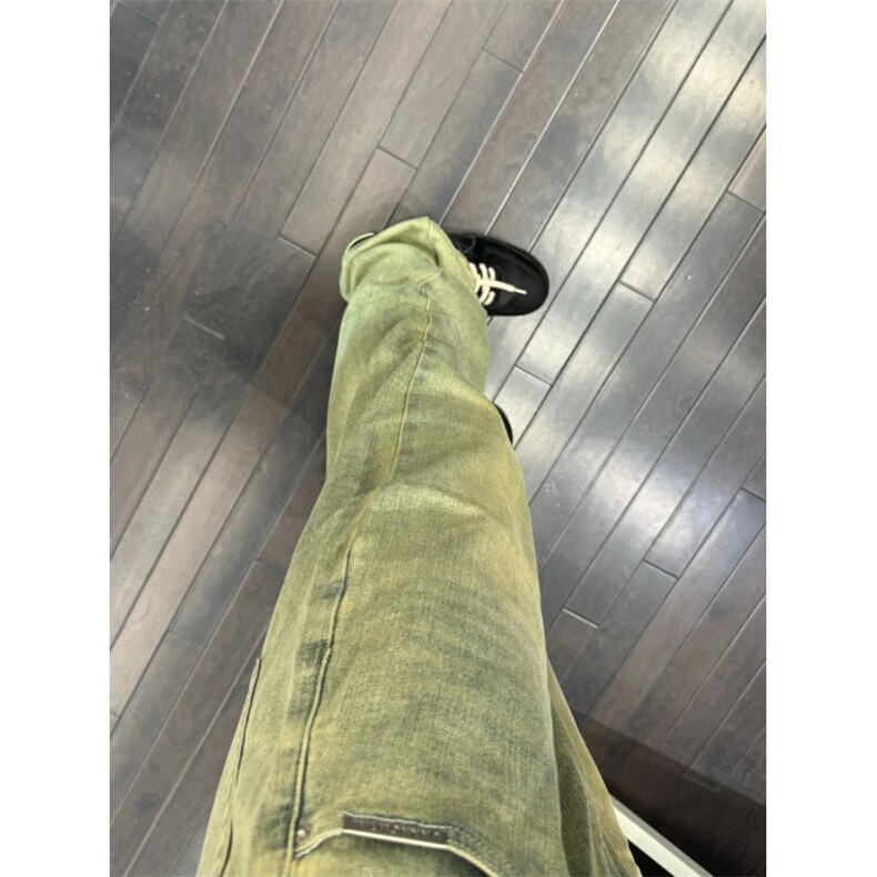 【有货】黄泥色517弯刀牛仔裤男修身直筒vibe微喇裤9062CC-特P45,男装牛仔裤,星座1007（原301D）