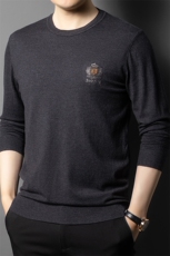 针织衫男2023春季圆领套头毛衣中年男士商务休闲简约打底上衣男装，男装针织衫/毛衣，电商B212（原钱塘6029）