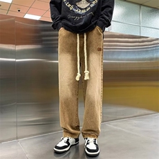 牛仔裤男款秋冬季高街vibe直筒裤潮牌复古宽松休闲长裤NK8255-P48，男装牛仔裤，星座1008