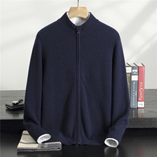 2025年秋季新款百搭半高拉链，男装针织衫/毛衣，绒誉暖羊绒