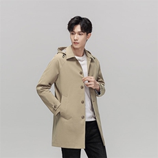 V3160钱塘2020-3秋季新款男士中长款连帽时尚夹克潮流外套P155，男装夹克，钱塘207-3