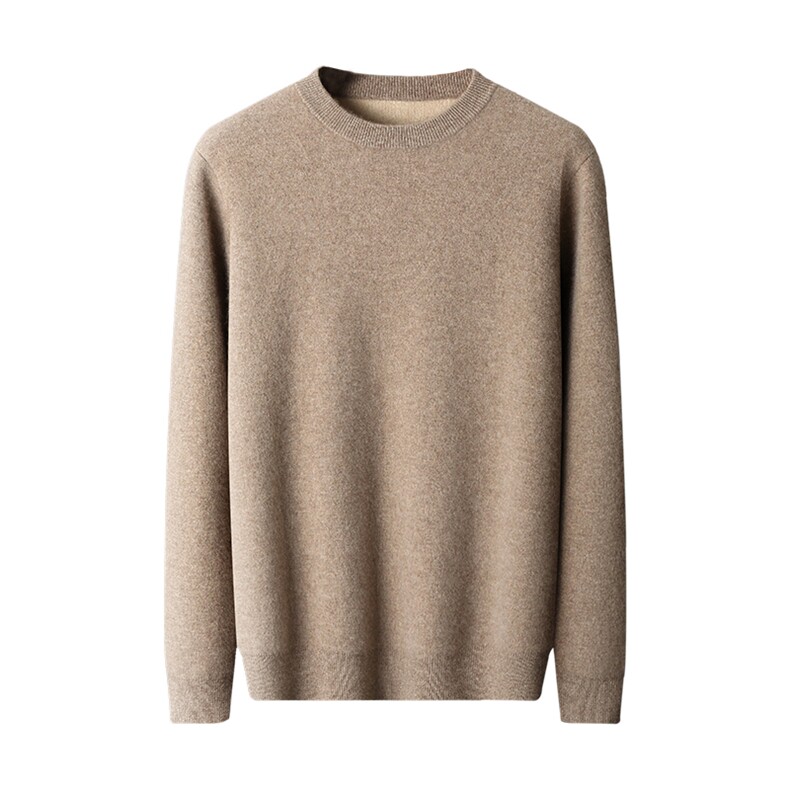 2024秋冬新款35%羊绒男士四平空气层加厚羊绒衫男装,男装羊绒套衫,雪贝坊一店