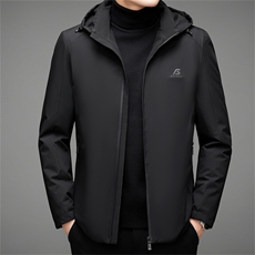 白鸭绒羽绒服男连帽冬季保暖宽松气质羽绒外套男装AJY828518-P220，男装羽绒服，电商B212（原钱塘6029）