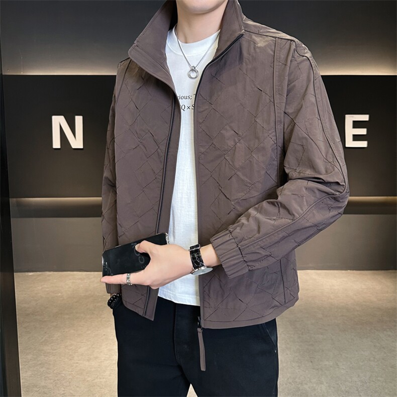 夹克男立领明线棱角外套休闲立领上衣A329-JK7783-P110,男装夹克,电商A329