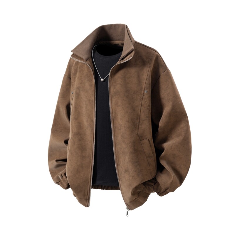 秋冬原创抖音白底立体图大码双领皮衣皮夹克外套男J861P88控138，男装皮衣，电商A029