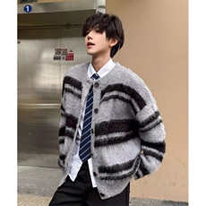 软糯仿貂毛毛衣开衫外套男女秋冬季氛围感慵懒风针织衫MY9564，男装针织衫/毛衣，星座1116A（原606A-3）