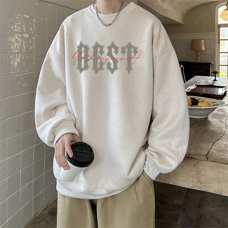 量大优可提供视频麂皮绒卫衣圆领HD019-1-LPYL4108-P30,男装卫衣,电商019-1