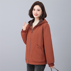 时尚保暖女士棉服冬季加厚连帽外套显瘦百搭短款棉衣，女装棉衣/棉服，悦见她